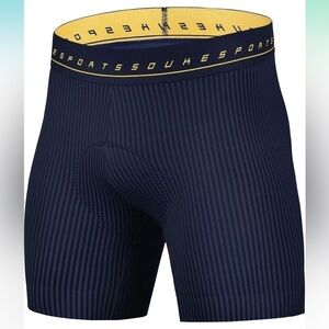 NEW Souke Men's 4D Padded Quick Dry Cycling Shorts biking size 2X Long Large